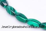 CMA25 8*14mm faceted drum imitate malachite beads Wholesale