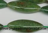 CME05 15.5 inches 15*40mm marquise green garnet gemstone beads