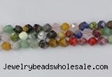 CME109 15.5 inches 12mm faceted nuggets mixed gemstone beads