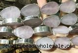 CME505 12 inches 18*28mm - 20*30mm flat teardrop rose quartz beads