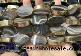 CME516 12 inches 18*28mm - 20*30mm oval banded agate beads