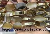 CME517 12 inches 18*28mm - 20*30mm oval banded agate beads