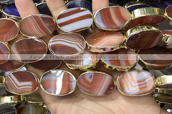 CME519 12 inches 18*28mm - 20*30mm oval banded agate beads