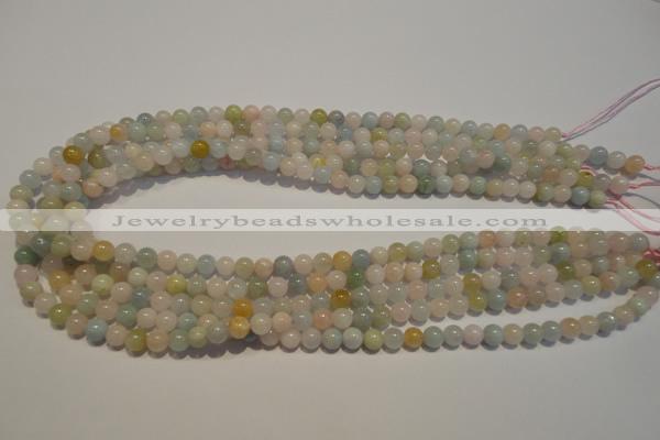 CMG11 15.5 inches 6mm round A grade natural morganite beads