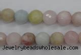 CMG123 15.5 inches 10mm faceted round natural morganite beads