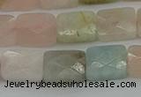 CMG180 15.5 inches 8*10mm faceetd rectangle morganite beads