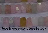 CMG220 15.5 inches 4*6mm faceted rondelle morganite beads