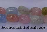 CMG227 15.5 inches 10*12mm - 12*16mm nuggets morganite beads