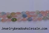 CMG231 15.5 inches 8*12mm flat teardrop morganite beads wholesale