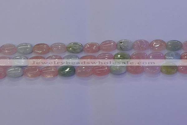 CMG237 15.5 inches 8*12mm oval morganite beads wholesale