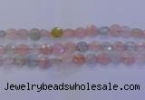 CMG253 15.5 inches 10mm faceted coin morganite beads