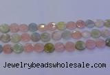 CMG254 15.5 inches 12mm faceted coin morganite beads