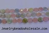 CMG255 15.5 inches 14mm faceted coin morganite beads