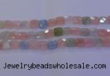 CMG260 15.5 inches 12*12mm faceted square morganite beads