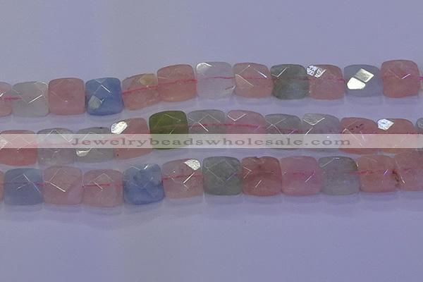 CMG262 15.5 inches 16*16mm faceted square morganite beads