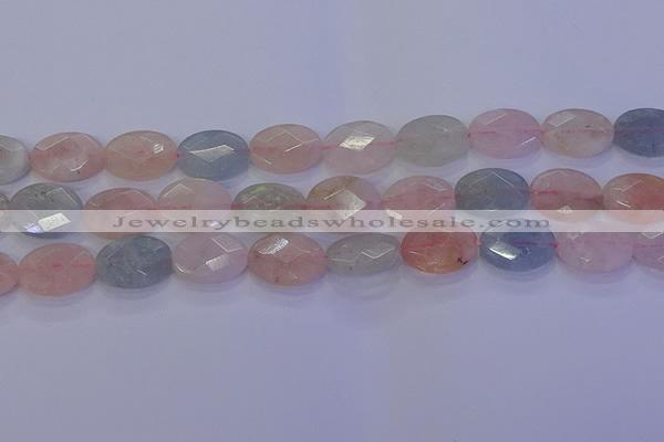 CMG266 15.5 inches 10*14mm faceted oval morganite beads