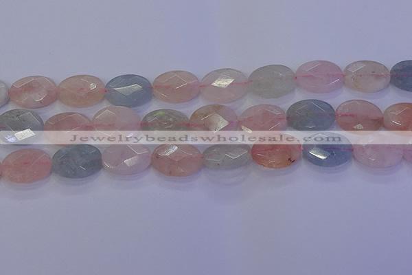 CMG267 15.5 inches 12*16mm faceted oval morganite beads