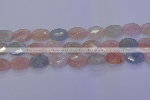 CMG268 15.5 inches 13*18mm faceted oval morganite beads