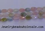 CMG275 15.5 inches 15*20mm faceted flat teardrop morganite beads