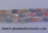 CMG280 15.5 inches 13*18mm faceted rectangle morganite beads