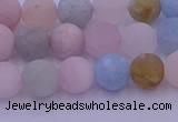 CMG302 15.5 inches 8mm round matte morganite beads wholesale