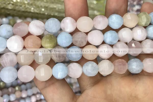 CMG309 15.5 inches 10mm faceted round morganite beads