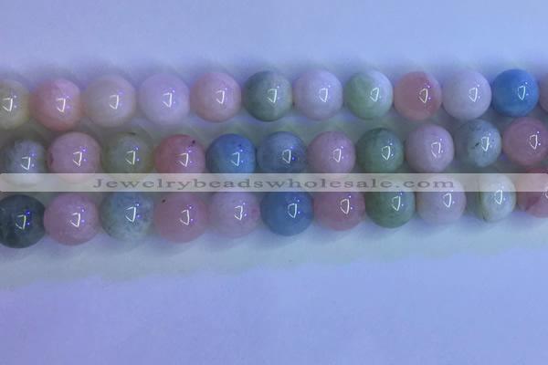 CMG373 15.5 inches 9mm round natural morganite beads wholesale