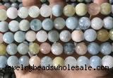 CMG388 15.5 inches 10mm faceted round morganite beads wholesale