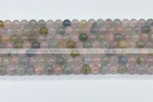 CMG391 15.5 inches 6mm round morganite gemstone beads