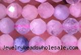 CMG396 15.5 inches 4mm faceted round morganite beads wholesale