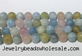 CMG444 15.5 inches 14mm round morganite gemstone beads wholesale