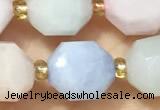 CMG445 15 inches 9*10mm faceted morganite beads wholesale