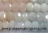 CMG456 15 inches 4*6mm faceted rondelle morganite beads