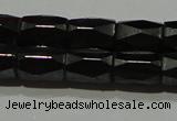 CMH105 15.5 inches 5*8mm faceted tube magnetic hematite beads