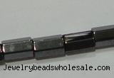 CMH108 15.5 inches 5*8mm faceted tube magnetic hematite beads