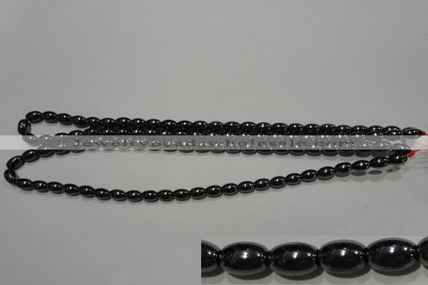 CMH146 15.5 inches 5*8mm rice magnetic hematite beads wholesale