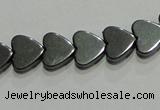 CMH174 15.5 inches 6*6mm heart magnetic hematite beads wholesale