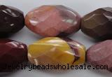 CMK133 15.5 inches 20*30mm faceted rice mookaite beads wholesale