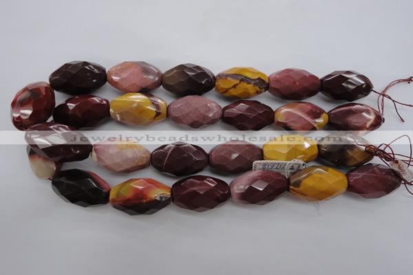 CMK133 15.5 inches 20*30mm faceted rice mookaite beads wholesale