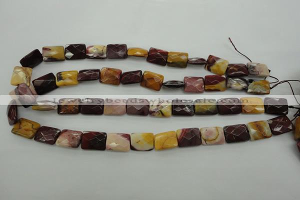 CMK150 15.5 inches 12*16mm faceted rectangle mookaite beads wholesale