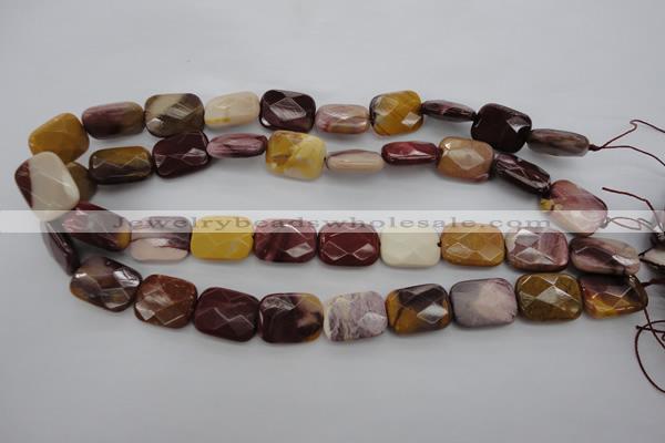 CMK152 15.5 inches 15*20mm faceted rectangle mookaite beads wholesale