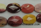 CMK155 15.5 inches 13*18mm faceted oval mookaite beads wholesale