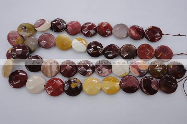 CMK160 15.5 inches 20mm faceted coin mookaite beads wholesale