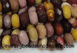 CMK21 15.5 inches 8*14mm faceted rondelle mookaite beads wholesale