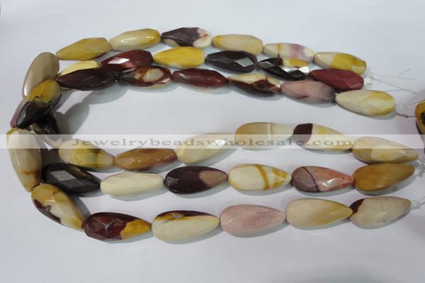 CMK229 15.5 inches 12*28mm faceted teardrop mookaite gemstone beads