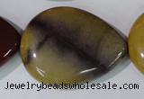 CMK255 15.5 inches 30*40mm flat teardrop mookaite gemstone beads