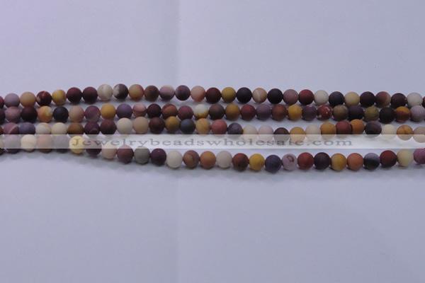 CMK291 15.5 inches 6mm round matte mookaite beads wholesale