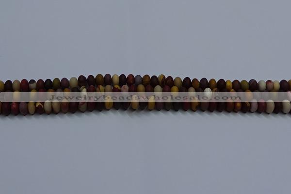 CMK300 15.5 inches 4*6mm rondelle matte mookaite beads wholesale