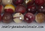 CMK319 15.5 inches 10mm faceted round mookaite gemstone beads