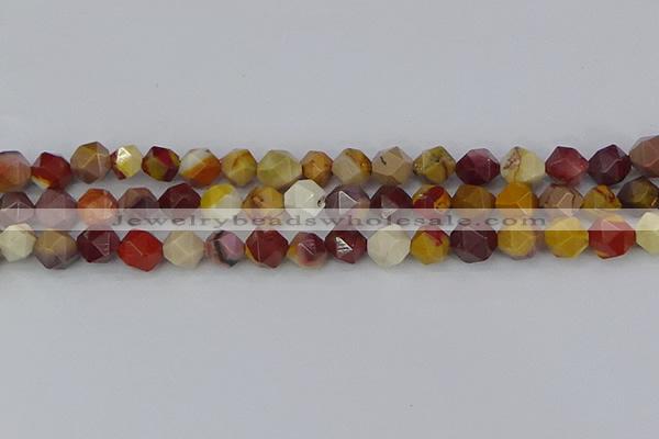 CMK325 15.5 inches 8mm faceted nuggets mookaite gemstone beads